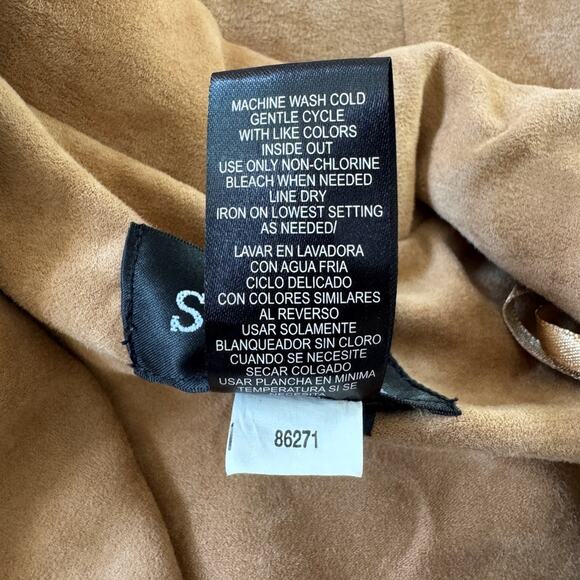 Vintage ‘00s Studio I Tan Faux Suede Single Breasted Blazer - Picture 6 of 6